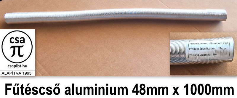 Fűtéscső Aluminium 48mmx1000 mm